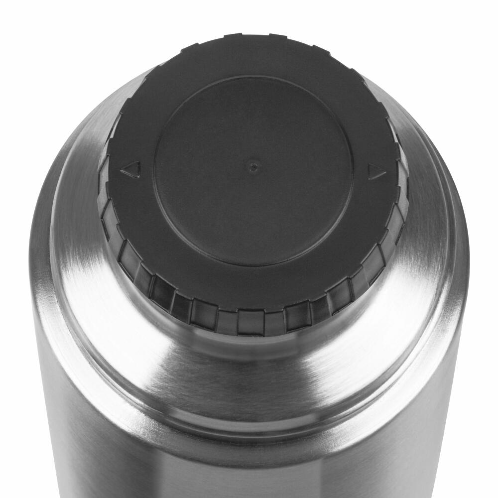 Emsa insulated bottle Captain, drinking bottle with cup, insulated bottle, stainless steel, blue, 500 ml, 502472
