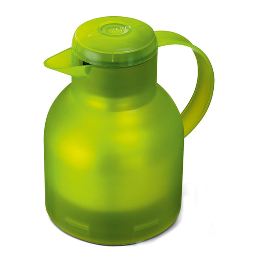 Emsa Samba Insulated Jug Quick Press 1 L Light Green Translucent, Teapot, Coffee Pot, 505763