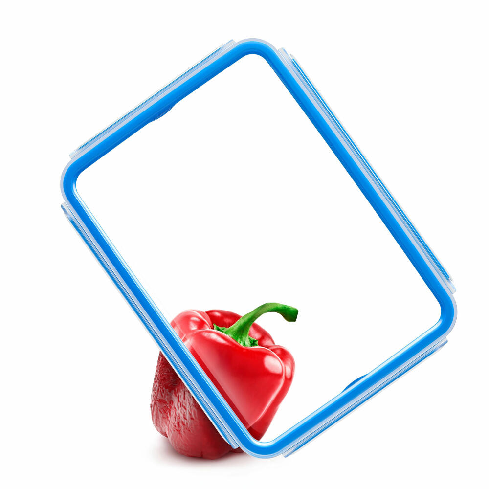 Emsa CLIP &amp; CLOSE food storage container set, 3-piece, food storage container, container, round, plastic, raspberry, 515584
