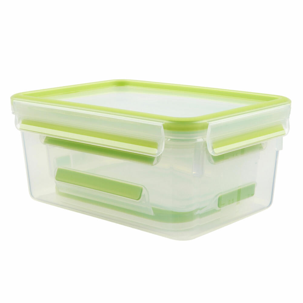 Emsa CLIP & CLOSE Frischhaltedosen Set, 3-tlg., Frischhaltedose, Dose, Rund, Kunststoff, Hellgrün, 515585