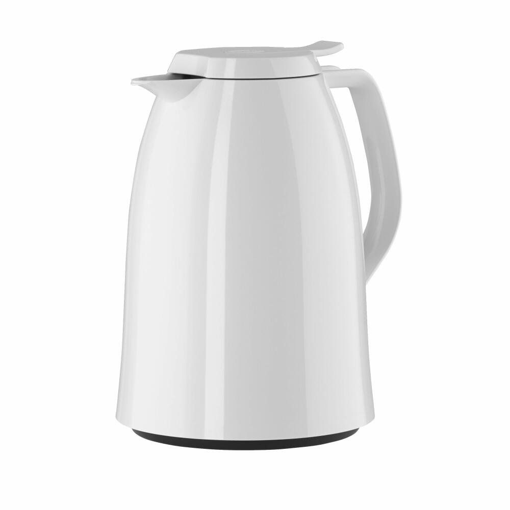 Emsa Mambo QT Isokanne, Kanne, Kaffeekanne, Thermokanne, Kunststoff, Hochglanz Weiß, 1 L, 517004