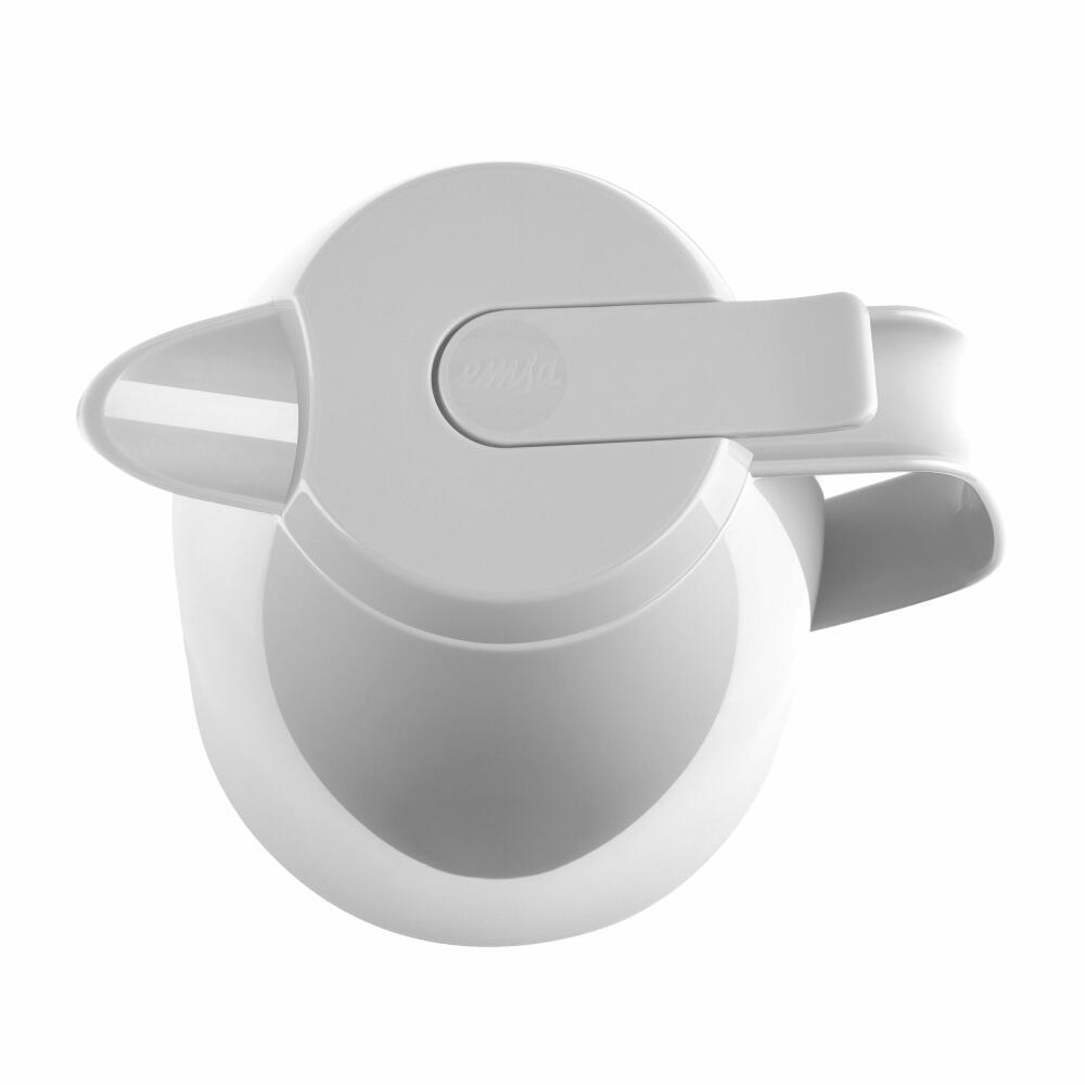 Emsa Mambo QT Isokanne, Kanne, Kaffeekanne, Thermokanne, Kunststoff, Hochglanz Weiß, 1 L, 517004