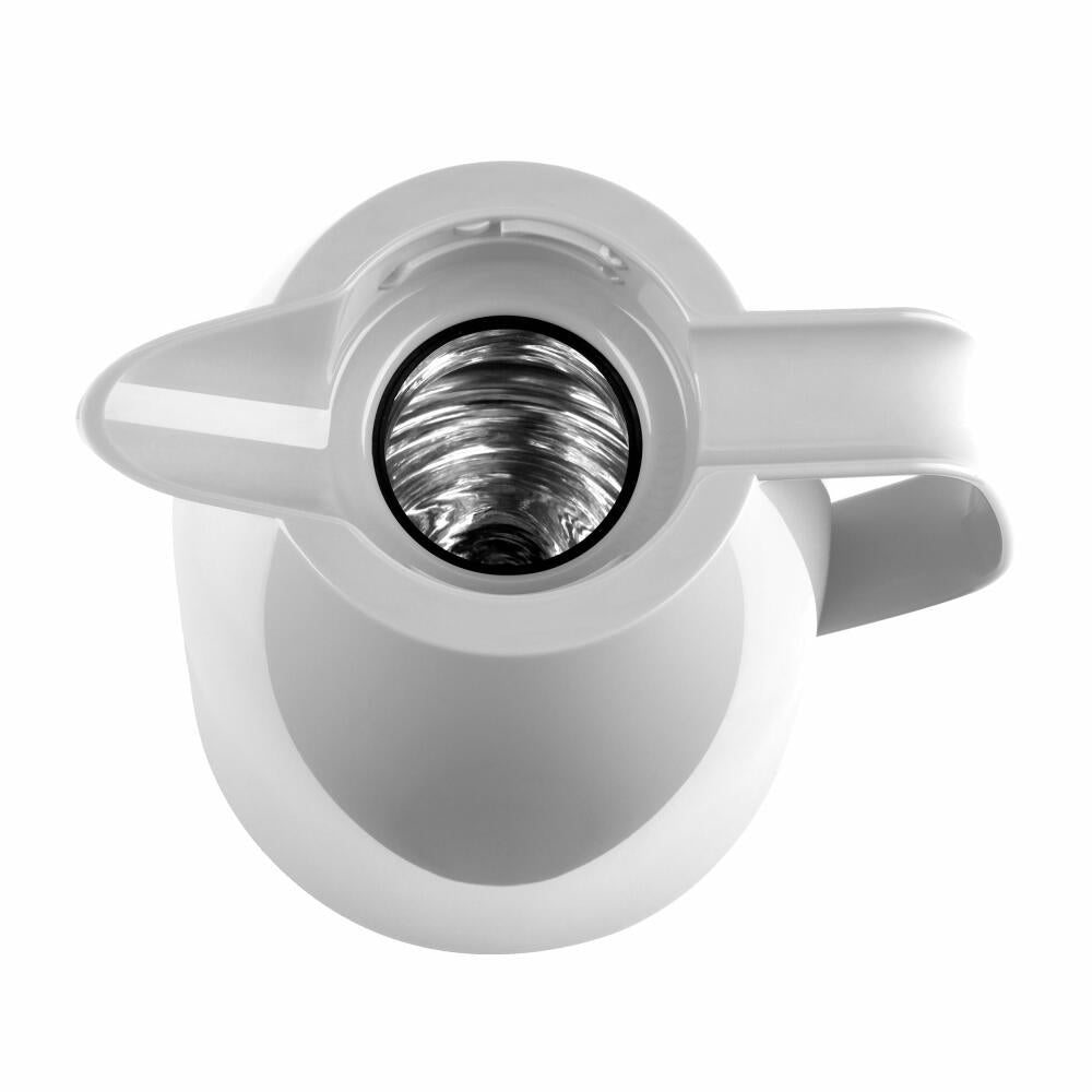 Emsa Mambo QT Isokanne, Kanne, Kaffeekanne, Thermokanne, Kunststoff, Hochglanz Weiß, 1 L, 517004