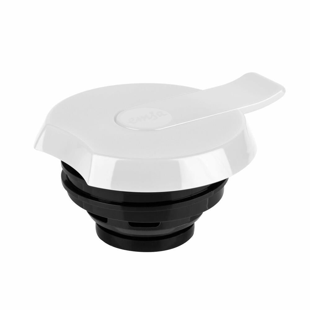Emsa Mambo QT Isokanne, Kanne, Kaffeekanne, Thermokanne, Kunststoff, Hochglanz Weiß, 1 L, 517004