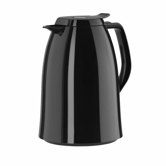 Emsa Mambo QT insulated jug, jug, coffee jug, thermos flask, plastic, high gloss black, 1 L, 517005