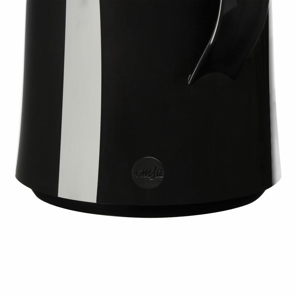 Emsa Mambo QT insulated jug, jug, coffee jug, thermos flask, plastic, high gloss black, 1 L, 517005