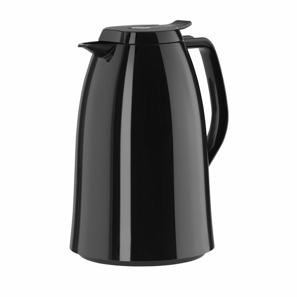 Emsa Mambo QT Isokanne, Kanne, Kaffeekanne, Thermokanne, Kunststoff, Hochglanz Schwarz, 1.5 L, 517009