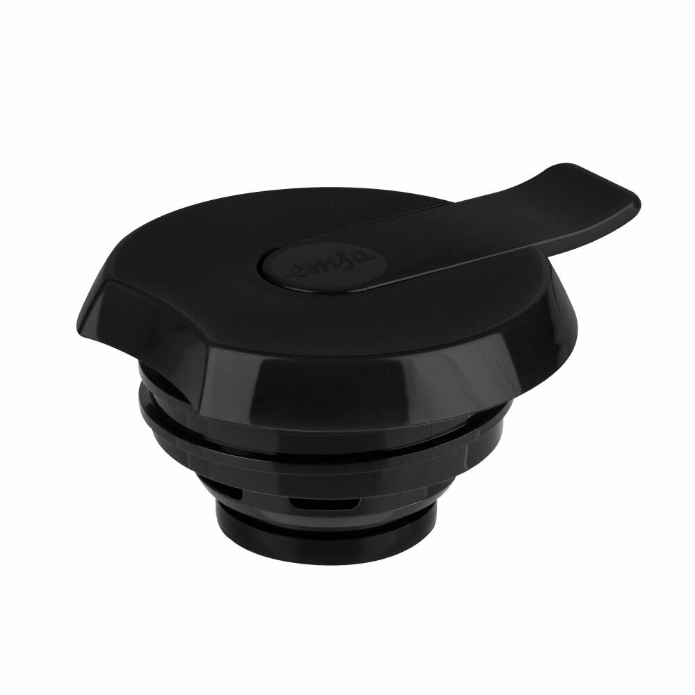 Emsa Mambo QT Isokanne, Kanne, Kaffeekanne, Thermokanne, Kunststoff, Hochglanz Schwarz, 1.5 L, 517009