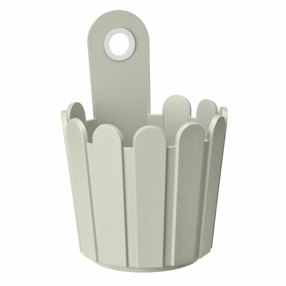 Poétic LANDHAUS MINI barrel, planter, planter, flowerpot, kitchen, garden, plastic, silk grey, Ø 6.5 cm, 518108