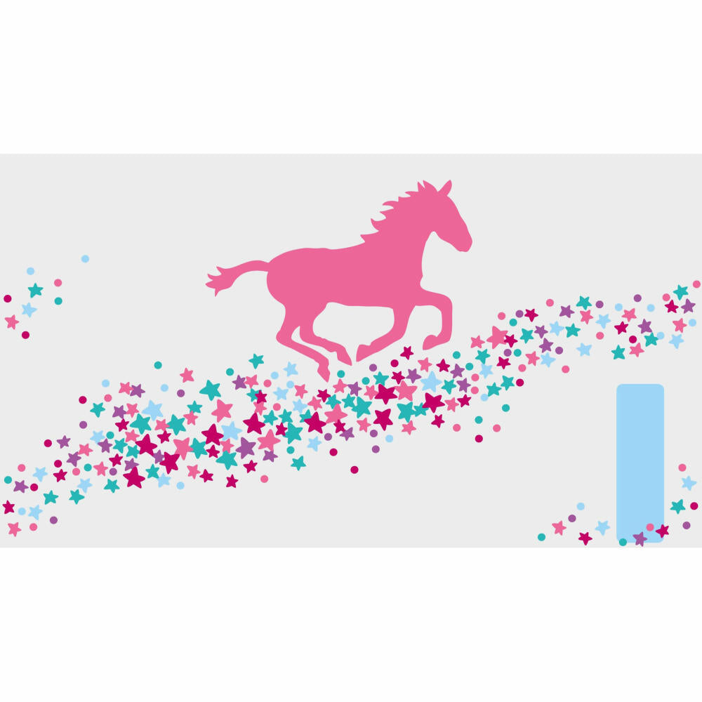 Emsa Trinkflasche Drink2Go Tritan Pink Horse, Trink Flasche, Getränkeflasche, Outdoorflasche, Kunststoff, Transparent, 0.5 L, 518302