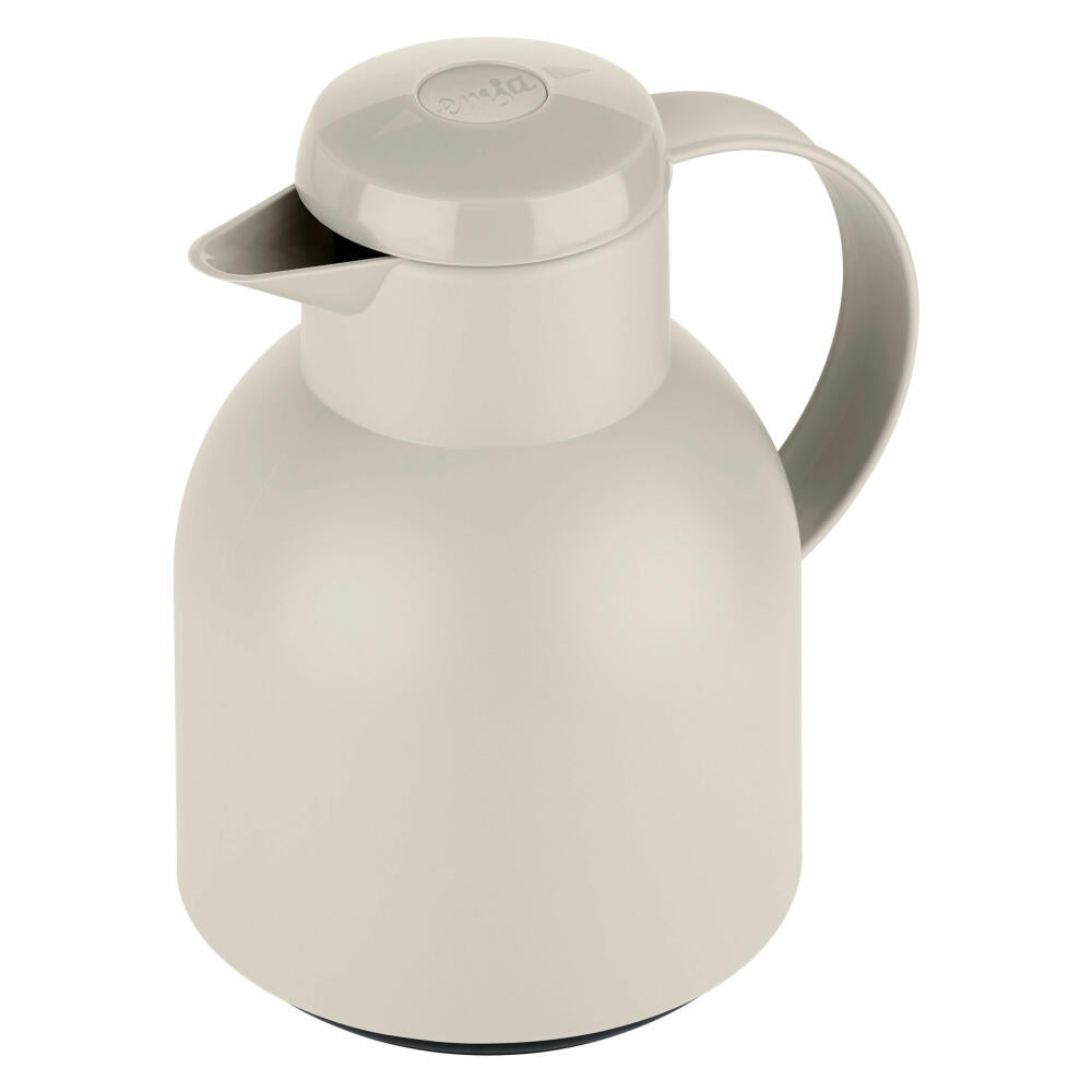 Emsa SAMBA insulated jug Quick Press, jug, teapot, coffee pot, coffee, plastic, powder gray, 1 L, F4010400