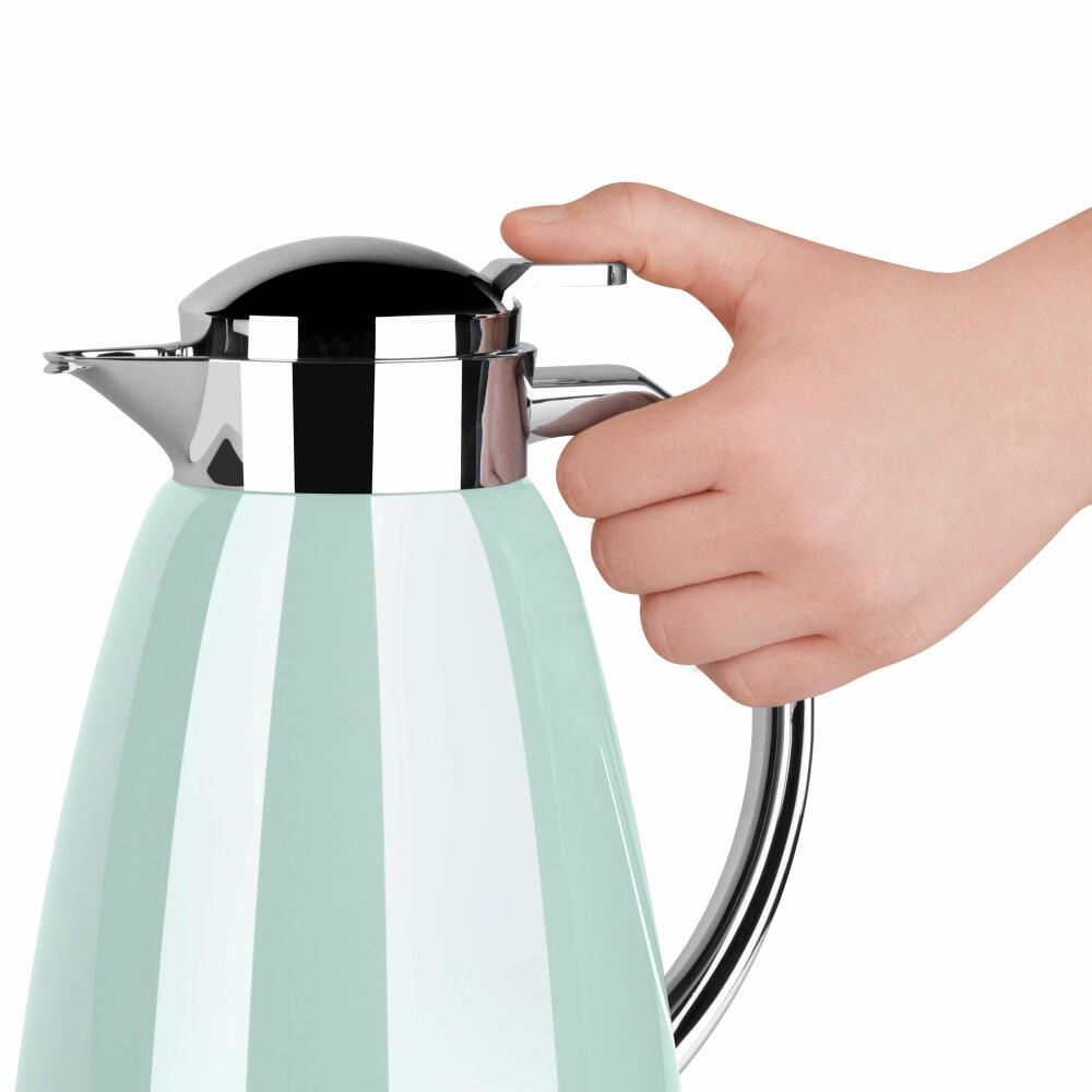 Emsa CAMPO insulated jug Quick Tip, jug, teapot, coffee pot, coffee, stainless steel, pastel mint, 1 L, F4130300