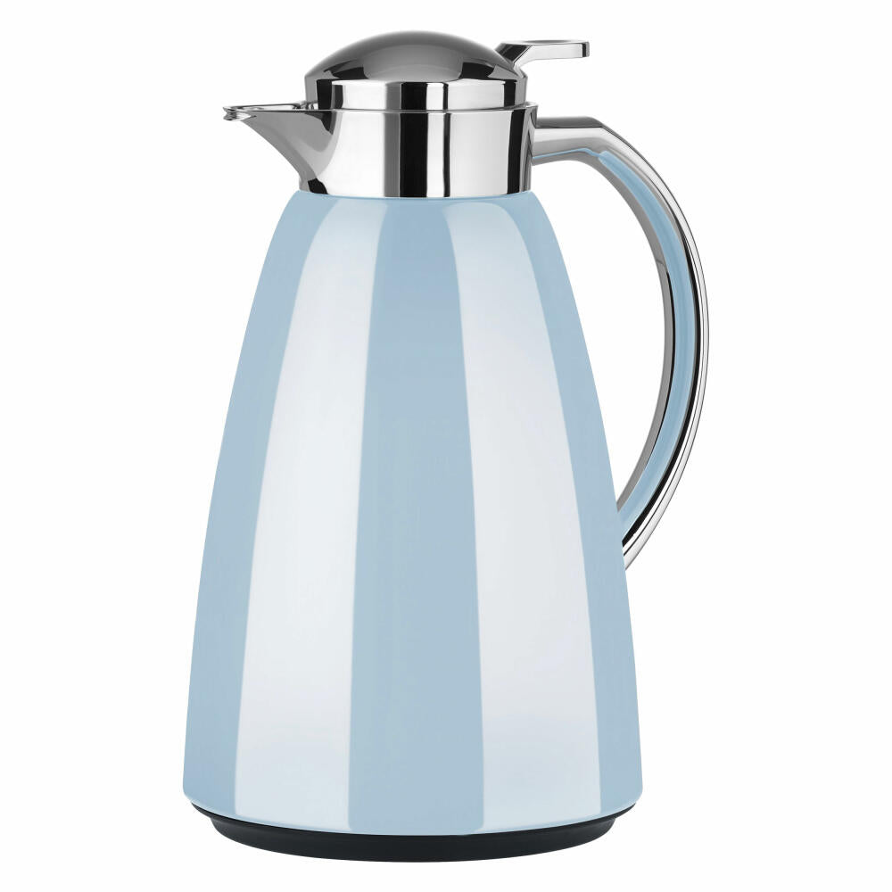 Emsa CAMPO Isolierkanne Quick Tip, Kanne, Teekanne, Kaffeekanne, Kaffee, Edelstahl, Pastell-Blau, 1 L, F4130400