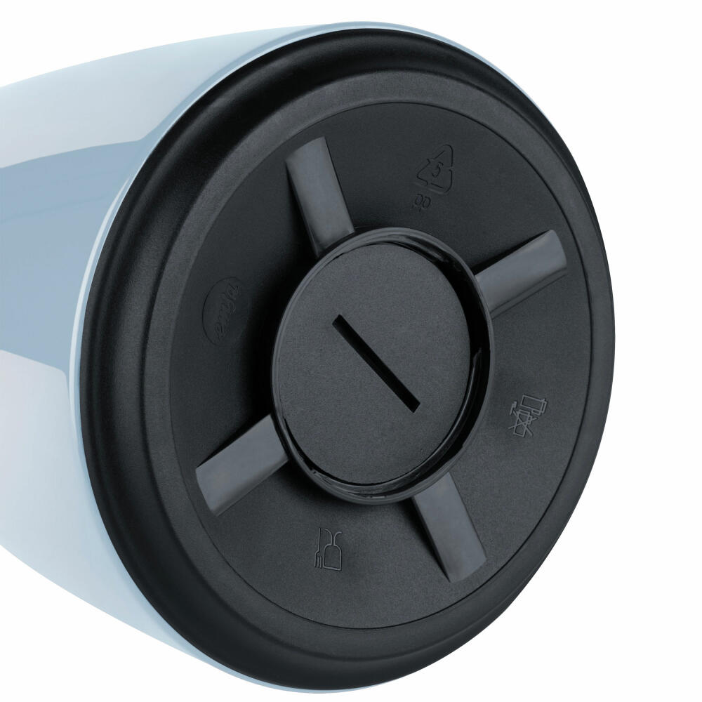 Emsa CAMPO Isolierkanne Quick Tip, Kanne, Teekanne, Kaffeekanne, Kaffee, Edelstahl, Pastell-Blau, 1 L, F4130400