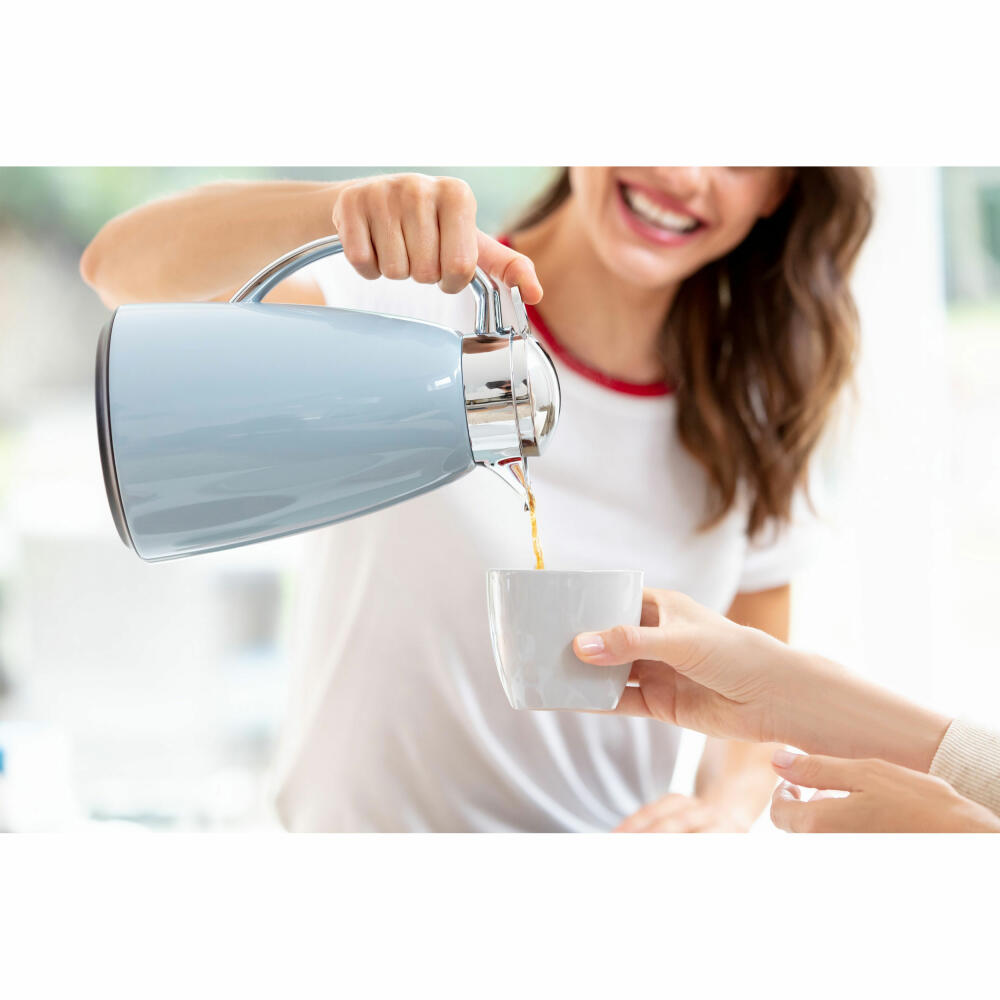 Emsa CAMPO insulated jug Quick Tip, jug, teapot, coffee pot, coffee, stainless steel, pastel mint, 1 L, F4130300
