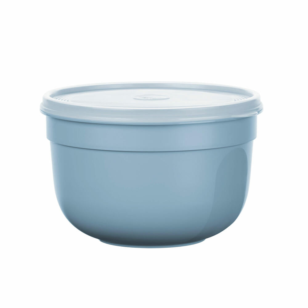 Emsa SUPERLINE Colours Frischhalteschale Rund-Hoch Schale Deckel, Frischaltedose, Kunststoff, Puderblau, 2.25 L, N1081300