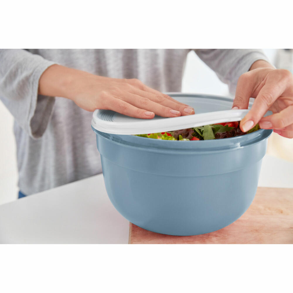 Emsa SUPERLINE Colours Frischhalteschale Rund-Hoch Schale Deckel, Frischaltedose, Kunststoff, Puderblau, 2.25 L, N1081300