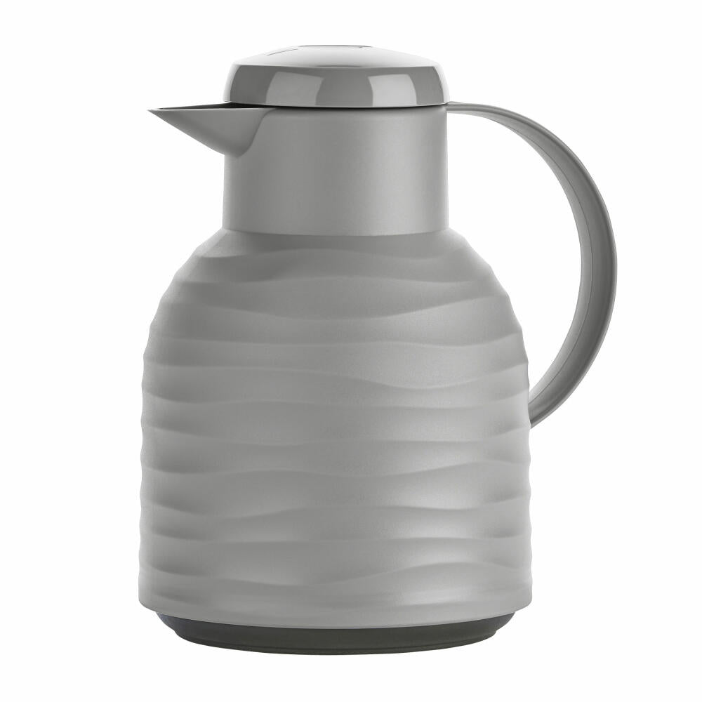 Emsa SAMBA WAVE Isolierkanne Quick-Press, Kanne, Teekanne, Kaffeekanne, Kaffee, Kunststoff, Stone, 1 L, N4010900