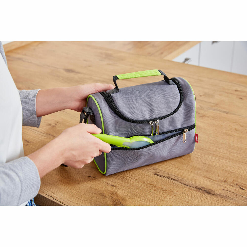 Emsa Besteck-Set Clip & Go, 3-tlg. Mit Etui, Reisebesteck, Campingbesteck, Edelstahl, Kunststoff, Grün, N1071800