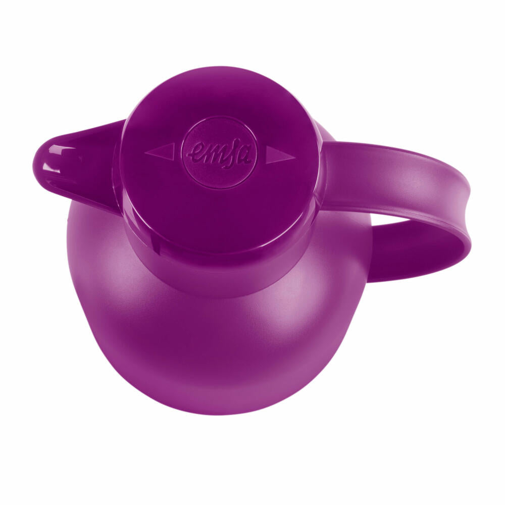 Emsa SAMBA Isolierkanne Quick Press, Kanne, Teekanne, Kaffeekanne, Kaffee, Kunststoff, Transparent-Aubergine, 1.5 L, N4011800