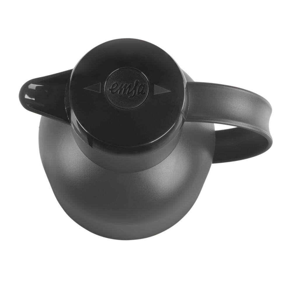 Emsa SAMBA insulated jug Quick Press, jug, teapot, coffee pot, coffee, plastic, transparent-black, 1.5 L, N4011900