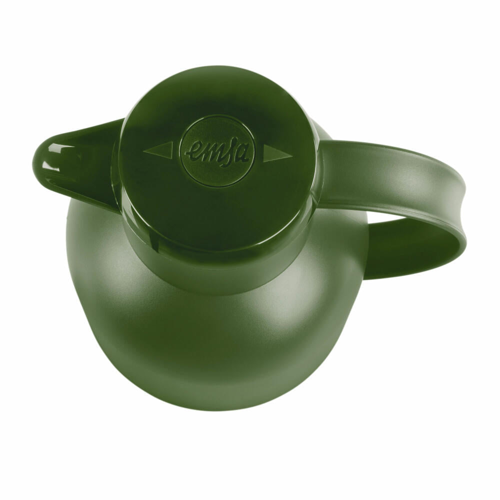 Emsa SAMBA Isolierkanne Quick Press, Kanne, Teekanne, Kaffeekanne, Kaffee, Kunststoff, Transparent-Dunkelgrün, 1.5 L, N4012100