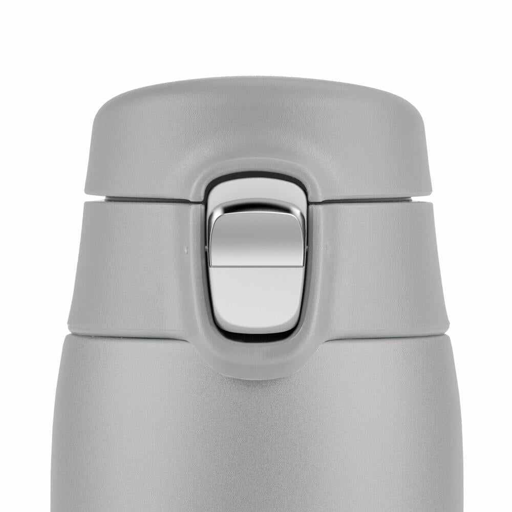 EMSA Travel Mug Light Isolierbecher, Isobecher, Iso Becher, Thermobecher, Edelstahl, Silber, 0.4 L, N21510