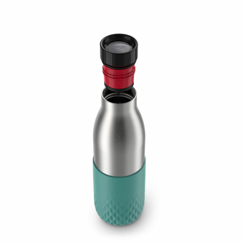 EMSA BLUDROP SLEEVE Trinkflasche, Wasserflasche, Flasche, Edelstahl, Grün, 0.5 L, N31106