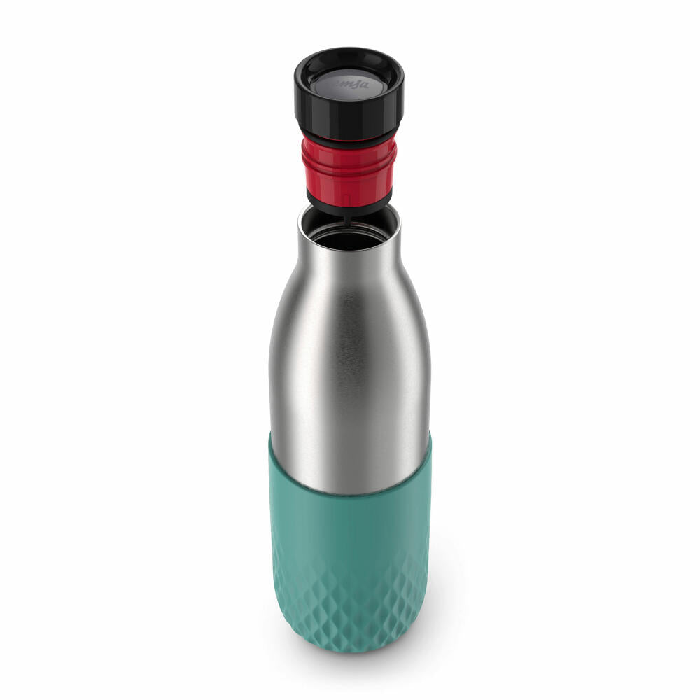 EMSA BLUDROP SLEEVE drinking bottle, water bottle, bottle, stainless steel, green, 0.7 L, N31112