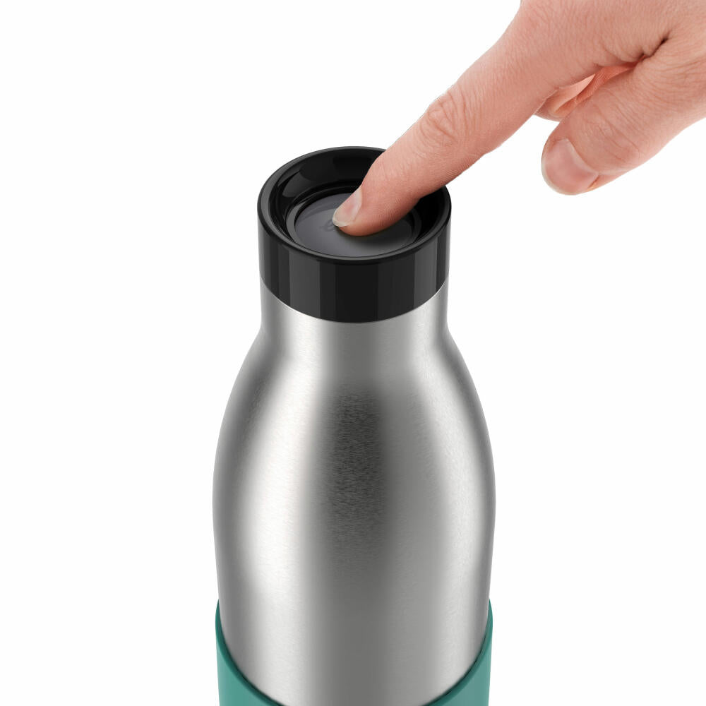 EMSA BLUDROP SLEEVE drinking bottle, water bottle, bottle, stainless steel, green, 0.7 L, N31112
