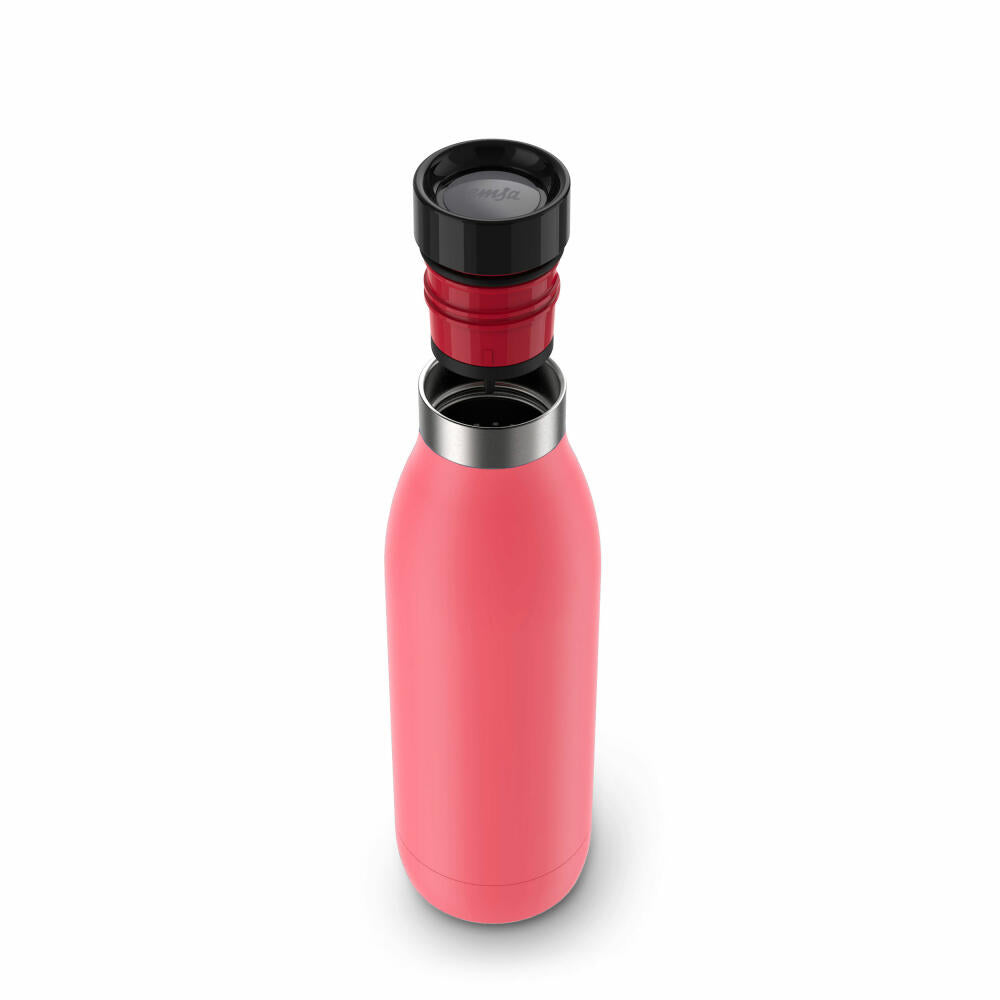 EMSA BLUDROP COLOR drinking bottle, water bottle, bottle, stainless steel, coral, 0.5 L, N31104
