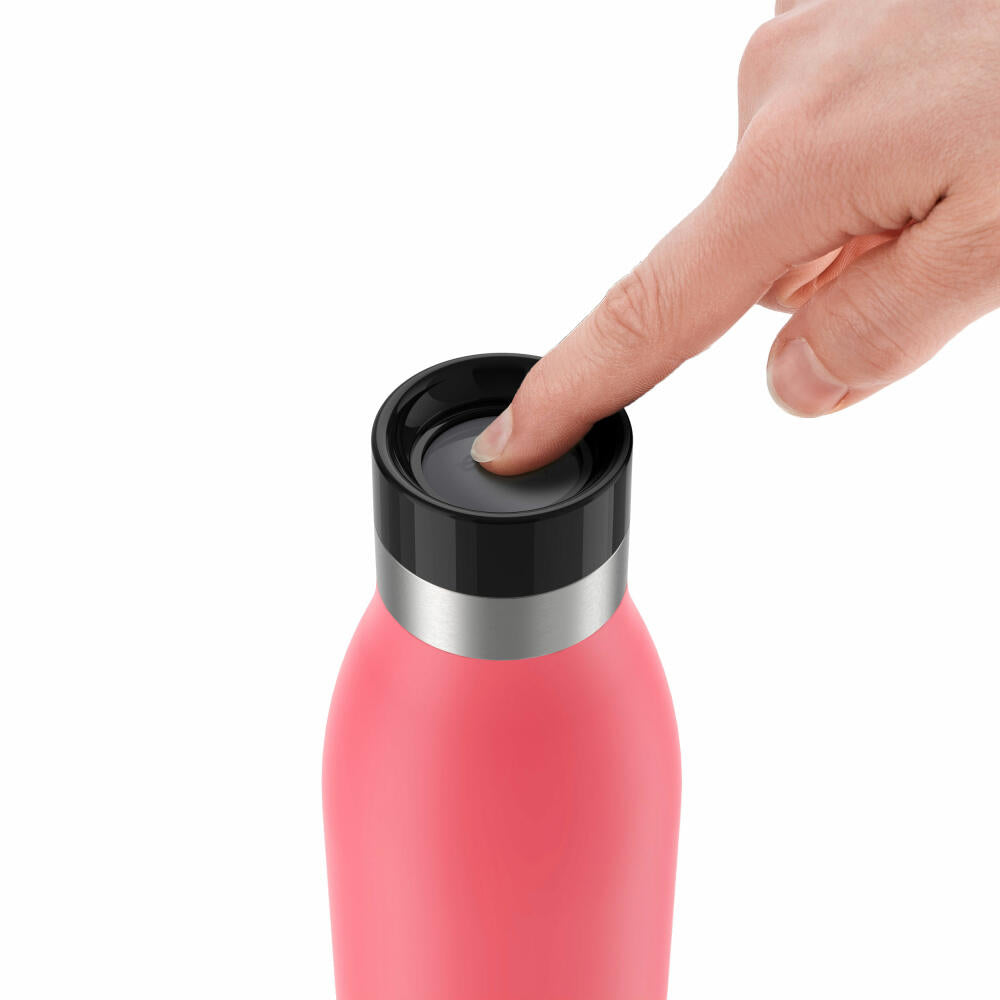 EMSA BLUDROP COLOR drinking bottle, water bottle, bottle, stainless steel, coral, 0.5 L, N31104