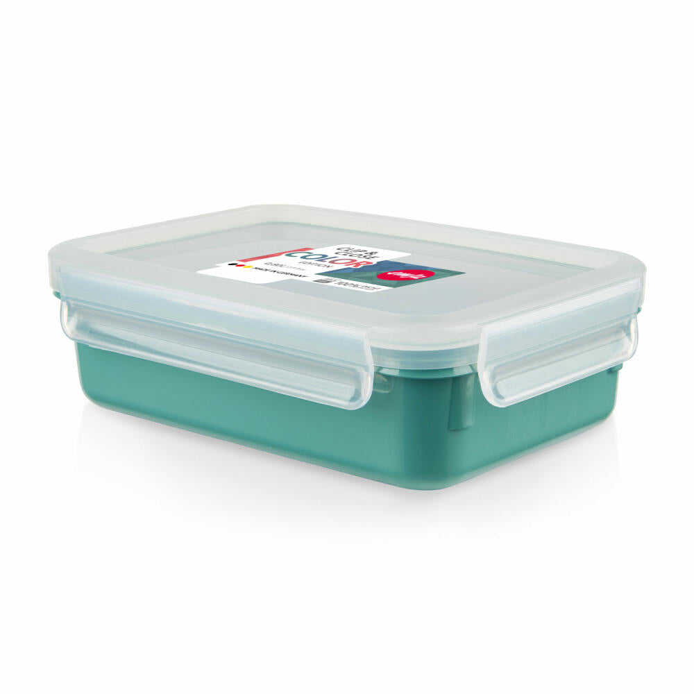 EMSA Clip &amp; Close COLOR EDITION food storage container, storage container, plastic, powder green, 0.8 L, N10127