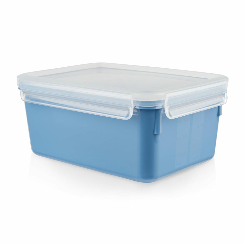 EMSA Clip &amp; Close COLOR EDITION food storage container, storage container, plastic, aqua blue, 2.2 L, N10128