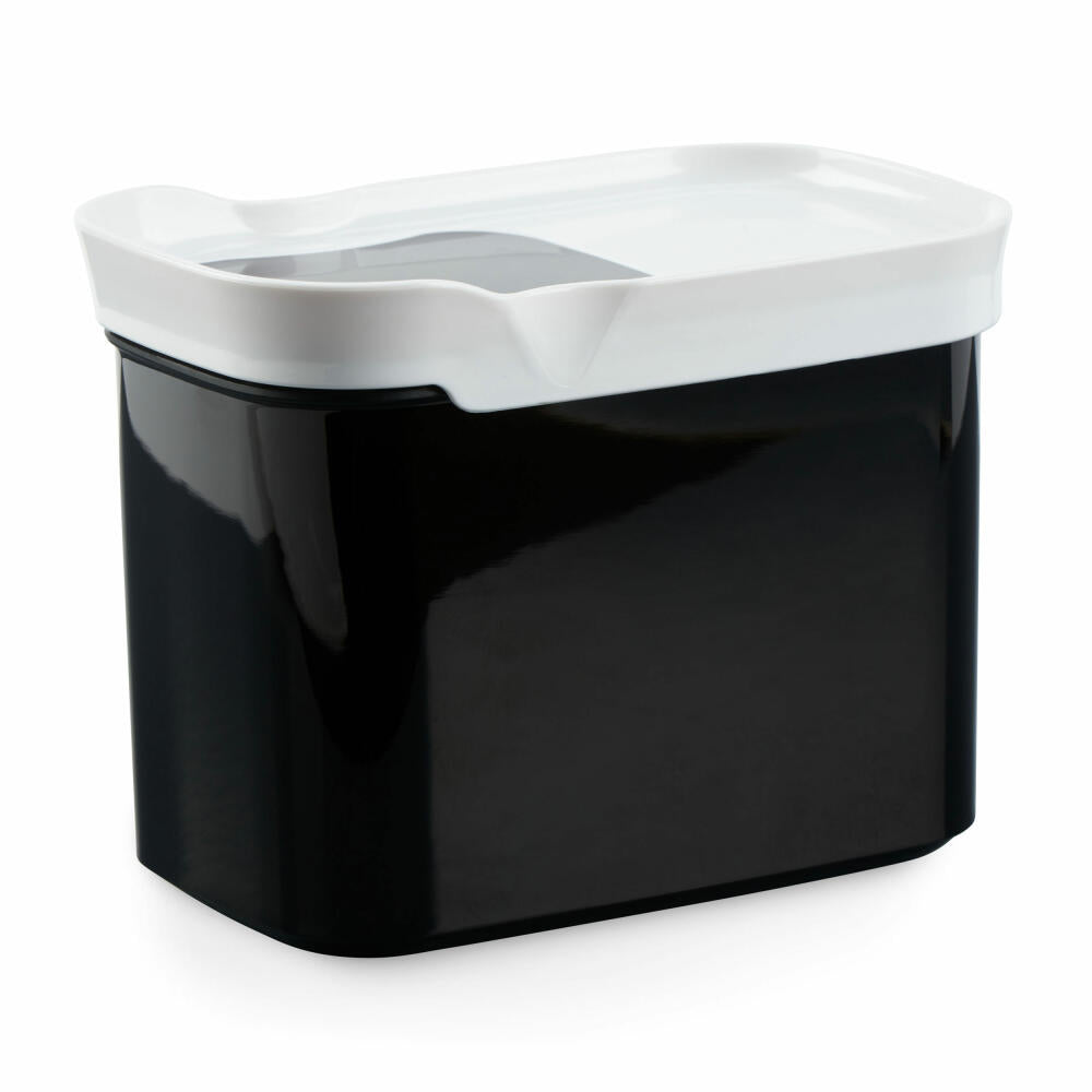 EMSA Optima dry storage container rectangular, storage container, freshness container, storage container, plastic, black, 1 L, N11426