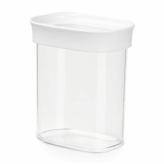 EMSA Optima Trockenvorratsdose Rechteckig, Hochformat, Vorratsdose, Frischhaltedose, Kunststoff, Transparent / Weiß, 0.38 L, N11415
