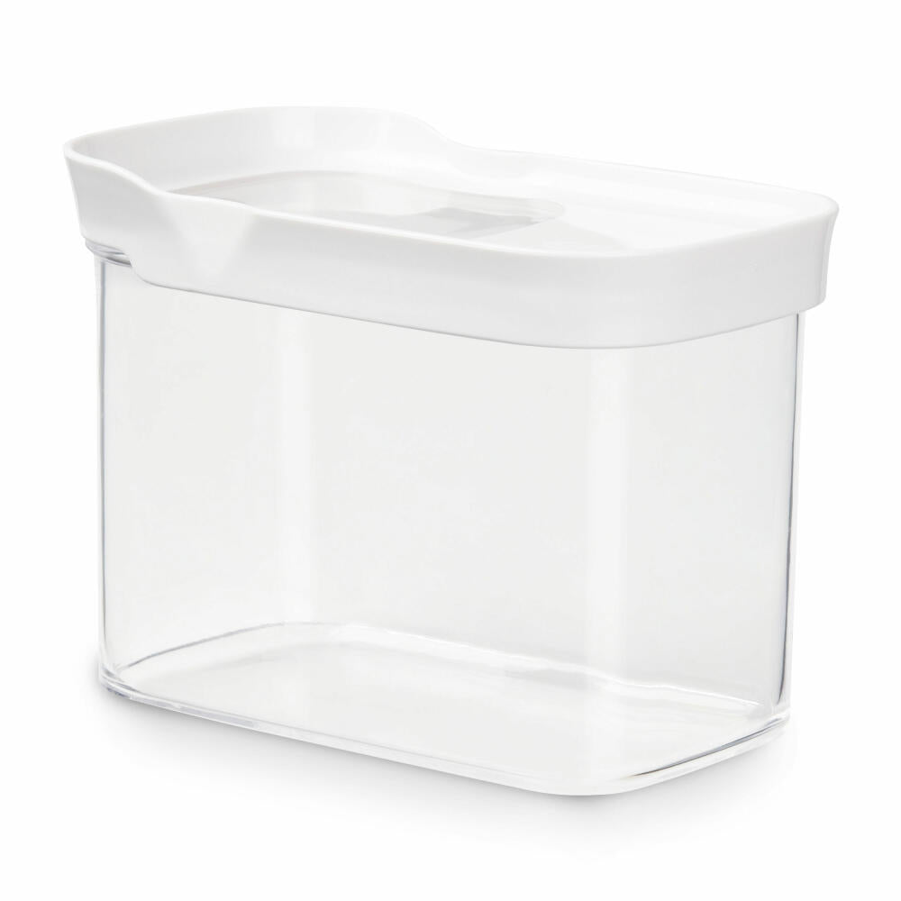 EMSA Optima pouring container, rectangular, storage container, fresh-keeping container, plastic, transparent / white, 1 L, N11419