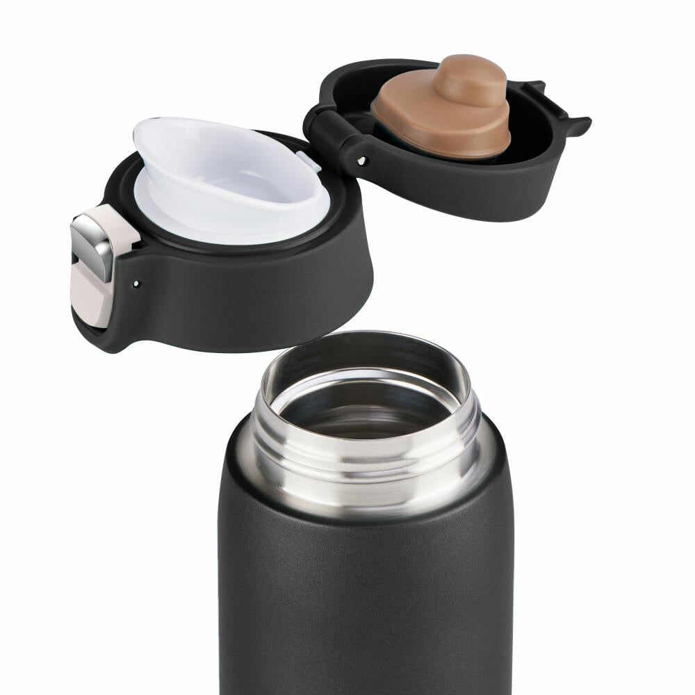 Emsa Isolierbecher Travel Mug Light, Edelstahl, PP, Schwarz, 400 ml, N21517