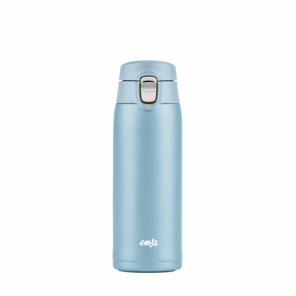 Emsa Isolierbecher Travel Mug Light, Edelstahl, PP, Eisblau, 400 ml, N21518