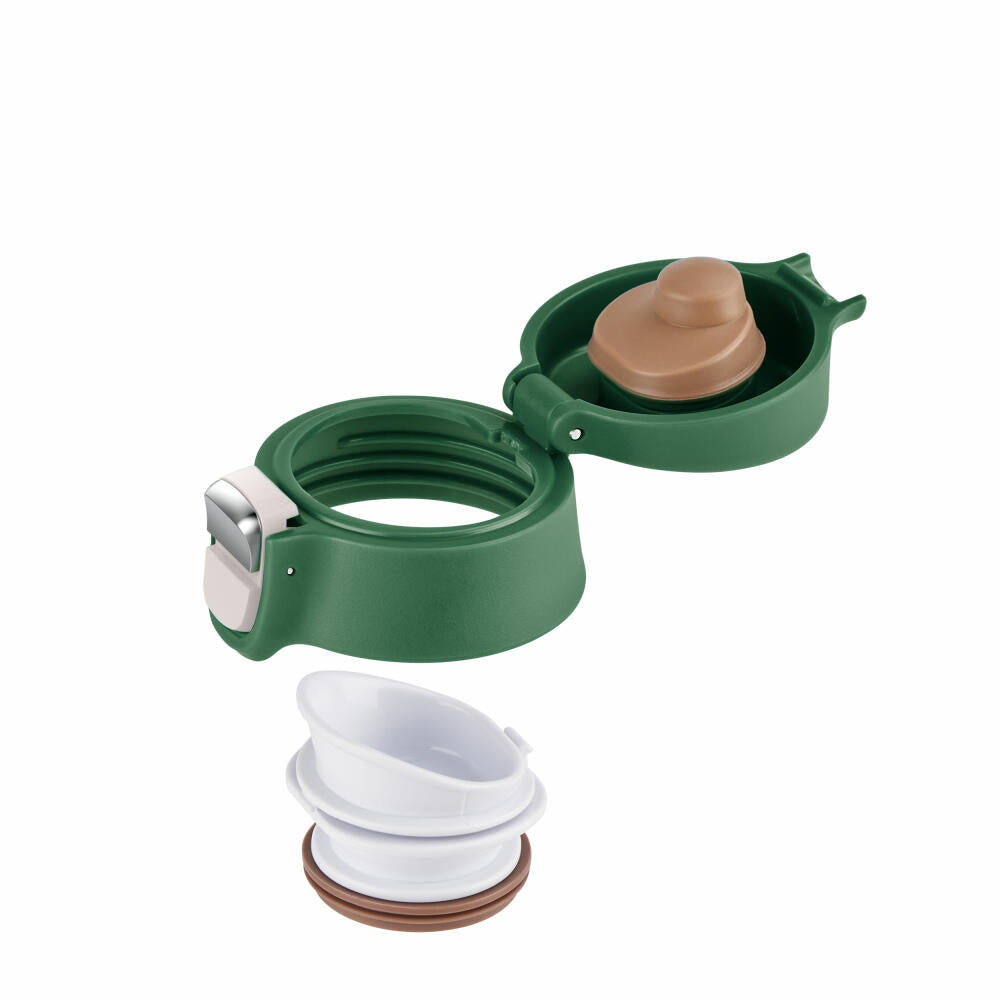 Emsa Isolierbecher Travel Mug Light, Edelstahl, PP, Grün, 400 ml, N21519