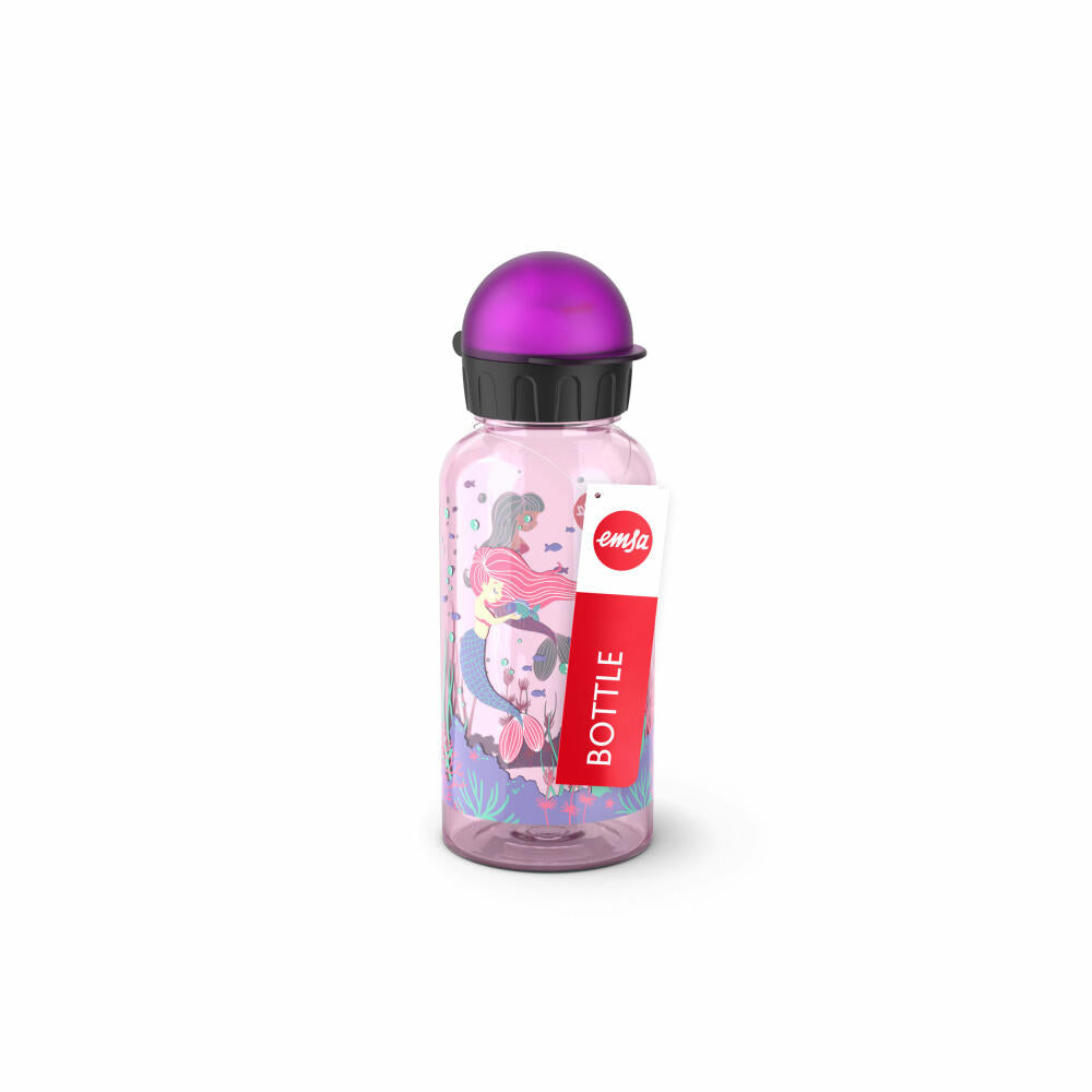 EMSA Kids Tritan Trinkflasche Meerjungfrau, Wasserflasche, Flasche, Kinder, Kunststoff, 0.4 L, N30516