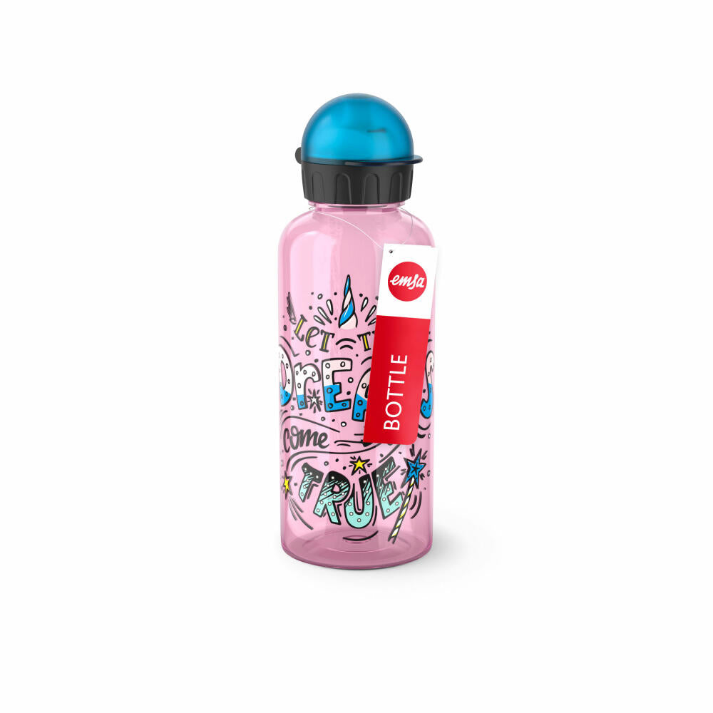 EMSA Teens Tritan Trinkflasche Träume, Wasserflasche, Flasche, Kinder, Kunststoff, 0.6 L, N30604