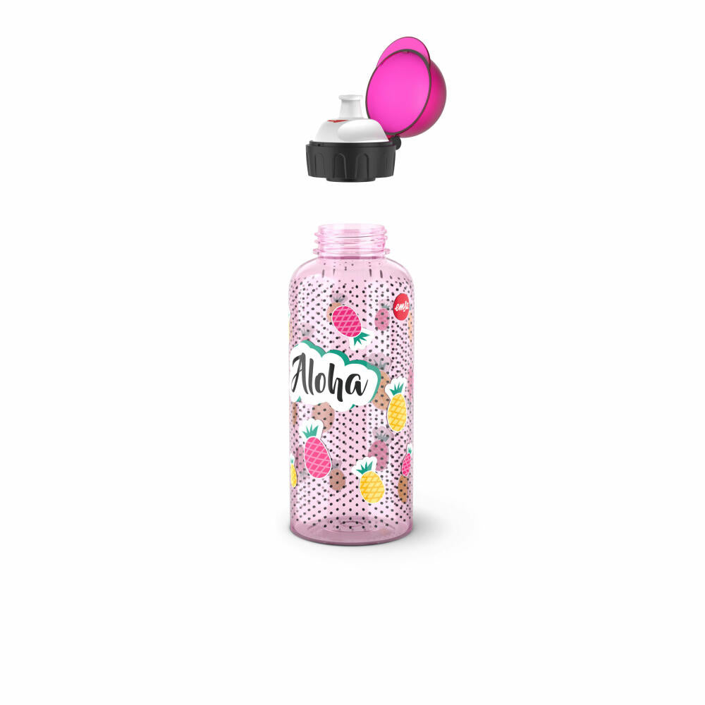 EMSA Teens Tritan Trinkflasche Aloha, Wasserflasche, Flasche, Kinder, Kunststoff, 0.6 L, N30606