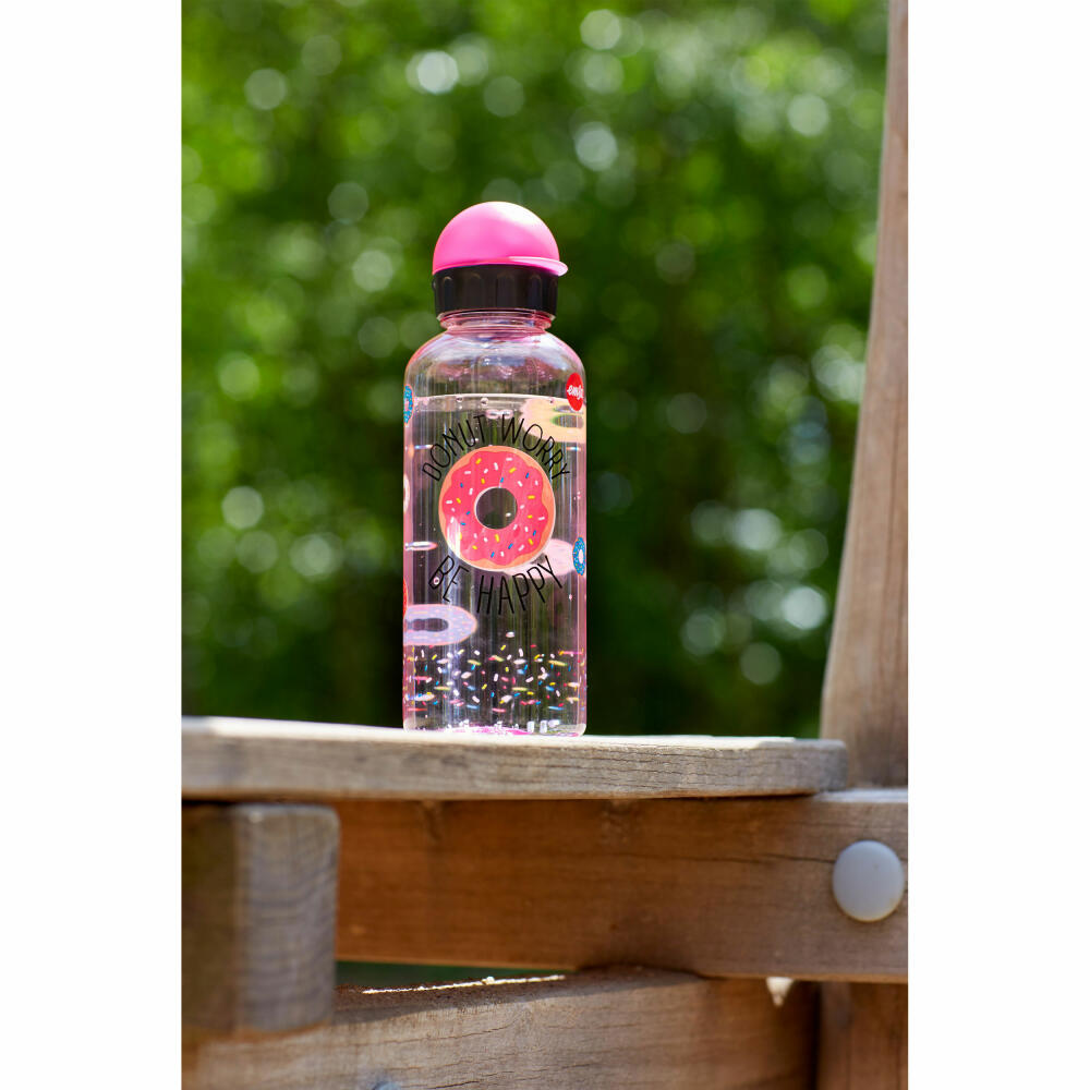 EMSA Teens Tritan Trinkflasche Donut, Wasserflasche, Flasche, Kinder, Kunststoff, 0.6 L, N30607