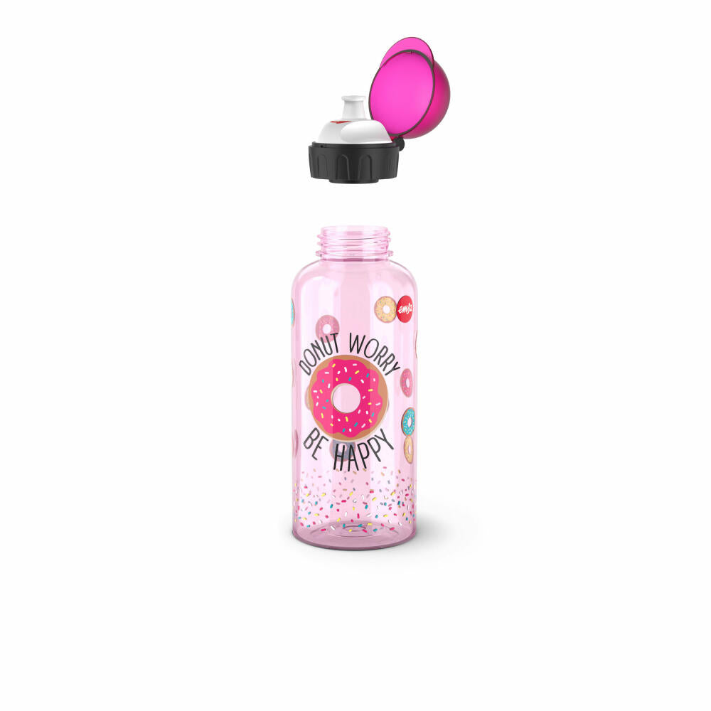 EMSA Teens Tritan Trinkflasche Donut, Wasserflasche, Flasche, Kinder, Kunststoff, 0.6 L, N30607