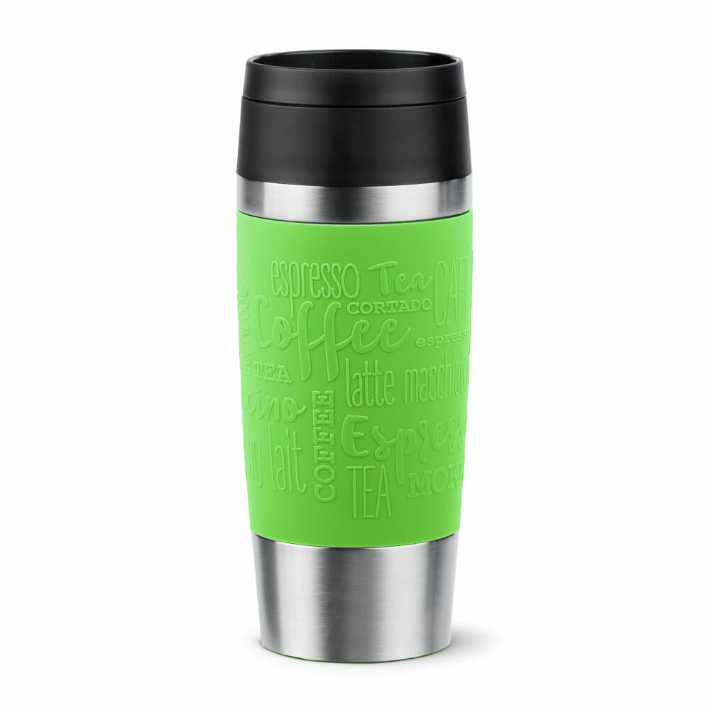 Emsa Isolierbecher Travel Mug Classic, To-Go-Becher, Edelstahl, Limette, 360 ml, N20207