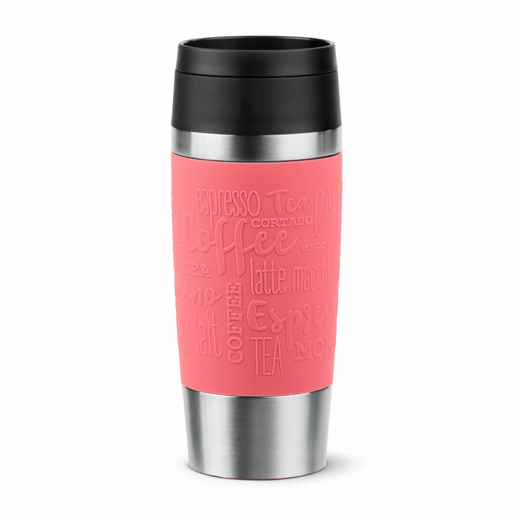 Emsa Isolierbecher Travel Mug Classic, To-Go-Becher, Edelstahl, Koralle, 360 ml, N20209