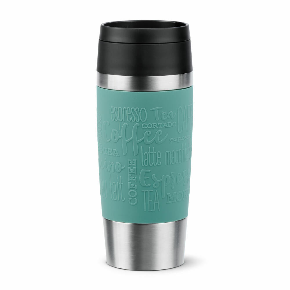 Emsa Isolierbecher Travel Mug Classic, To-Go-Becher, Edelstahl, Petrol, 360 ml, N20210