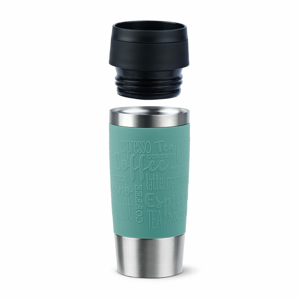 Emsa Isolierbecher Travel Mug Classic, To-Go-Becher, Edelstahl, Petrol, 360 ml, N20210