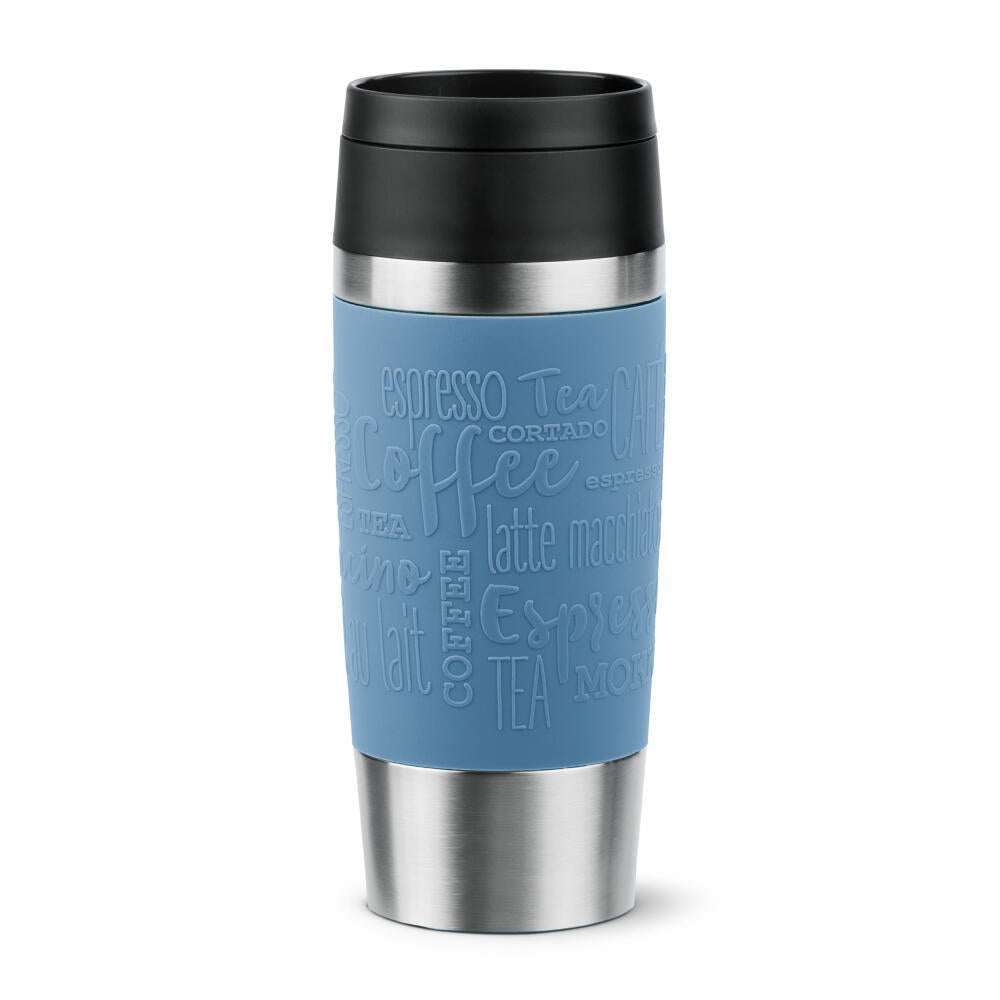 Emsa Isolierbecher Travel Mug Classic, To-Go-Becher, Edelstahl, Aquablau, 360 ml, N20211